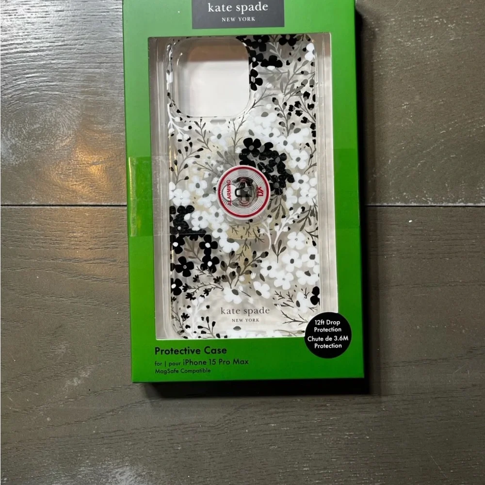 Kate Spade Black and White Floral Phone Case protective case